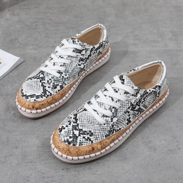 Platform Snake Print Fashion Casual Single Women Shoes