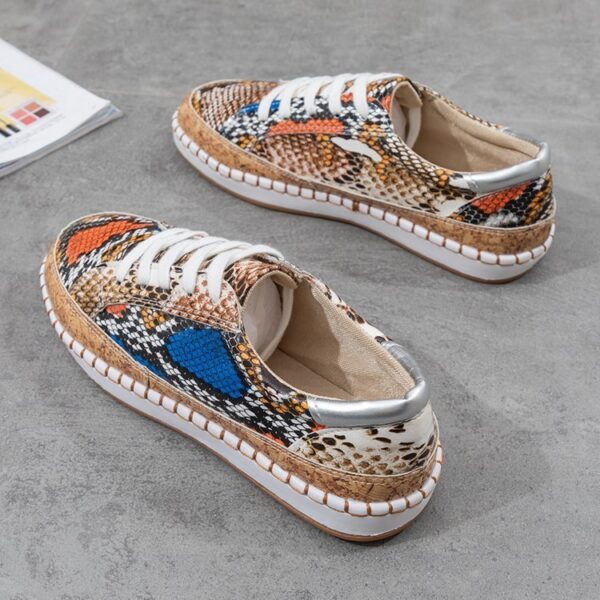 Platform Snake Print Fashion Casual Single Women Shoes - Image 3