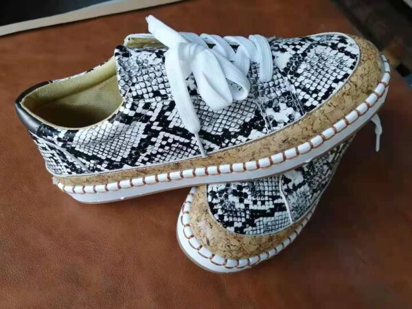 Platform Snake Print Fashion Casual Single Women Shoes - Image 4